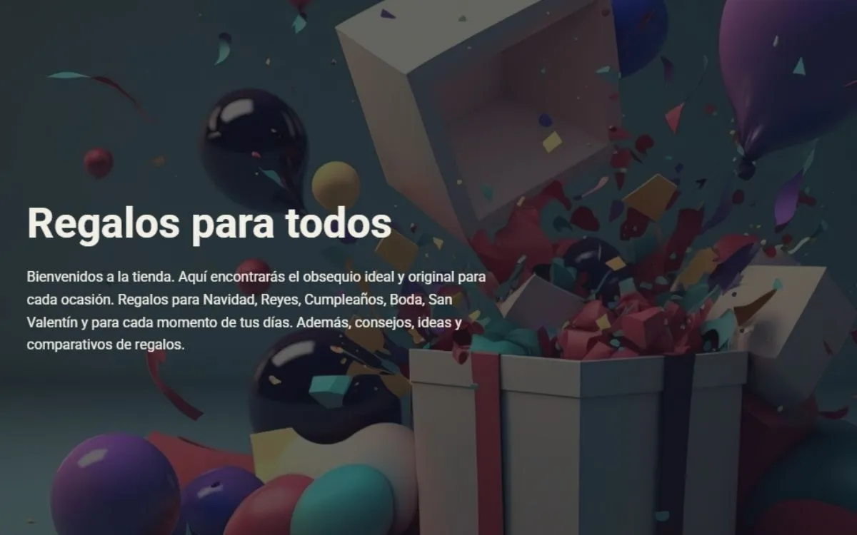 Sitio web Regalos para todos por Melga Digital